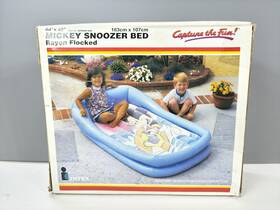 Intex 078257687671 Vintage Disney Mickey Snoozer Bed Mattress Nap Inflatable Kids 64x42 1990
