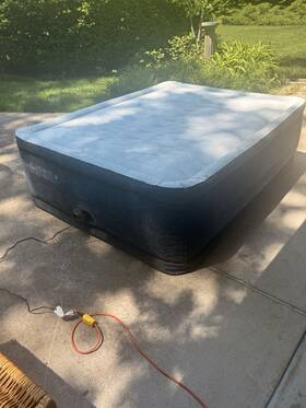 Intex 20240476 Lb814 Queen Firm Inflatable Raised Air Bed Black/gray Built-in Pump