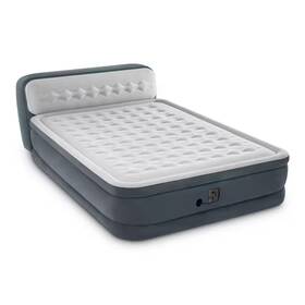 Intex 313027140193 Queen Dura Beam Deluxe Airbed With Built In Pump And Ultra Plush Headboard