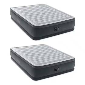Intex 445041939972 Queen Sized Elevated Dura Beam Fiber Tech Airbed With Built-in Pump 2-pack