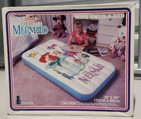 48758 Intex Sealed Vintage Disney The Little Mermaid Inflatable Kids Snug-a-bed 35x60
