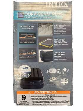 64121ed Intex Twin Pillow Rest Raised Airbed - 2 Pack
