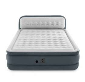 64447ed Intex Dura-beam Deluxe Ultra Plush Headboard Queen Mattress With Built-in Pump