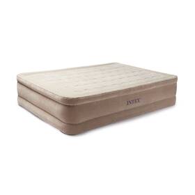 64457ep-u-b Intex Ultra Plush Fiber Tech Air Mattress Bed With Built In Pump Queen Used
