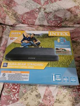 64734ed Intex 10ftft Queen Air Bed Mattress Pump Not Included Indoor / Outdoor Nib