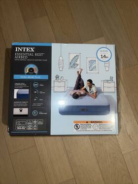 Intex 66135t Essential Rest Queen Airbed With Built In Electric Pump 14 Inch