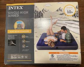 6617ed Intex 66173t Nib 10 Inch Queen Single-high Air Bed - Navy