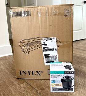 68575vm Intex Inflatable Sectional Sofa Corner Couch And Pump Used Once