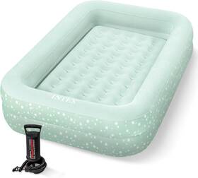 Intex 744759087577 Kids Travel Air Mattress Inflatable Bed With Raised Sides And Hand Pump