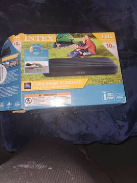 Intex 770240939681 Full Size Air Mattress For Inflatable - Portable Blue Blow Up Mattresses With Intex 770240939681 Full Size Air Mattress For Inflatable - Portable Blue Blow Up Mattresses With