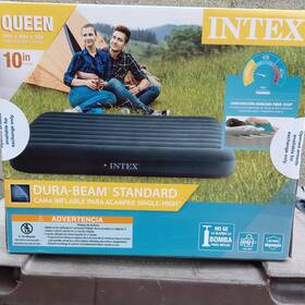 Intex E36229 Dura-beam Standard Queen 10in Camping Air Bed Blue 60x80 Inflatable