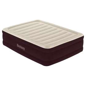 Mattress-3289 Intex Inflatable Air Mattress Built In Pump Blow Up Overnight Guest Bed Queen Size 20 Inch