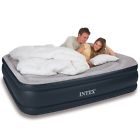 Intex Recreation Corp Camping Airbed Flocked Top Comfort Built-in Pillow Electric Pump Queen 796254156371