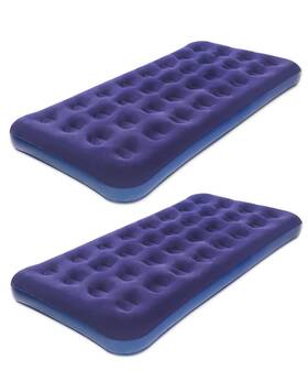 Jeaouia 719559394729 Twin Size Air Mattress For Inflatable - Portable Blue Blow Up Mattresses With