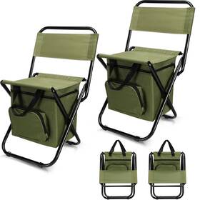 Ec-jerify-823 Jerify 2 Pcs Fishing Chair With 13.8 Inches X 11 22.8 Green