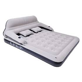 27400 Jilong King Size Inflatable Air Mattress Sofa Bed For Camping With Adjustable Back