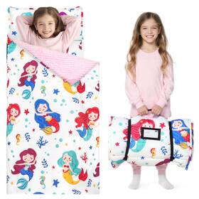 Joiedomi 840332683515 Toddler Sleeping Bag For Kids 55 Inches X 22 Inch Pink Mermaid