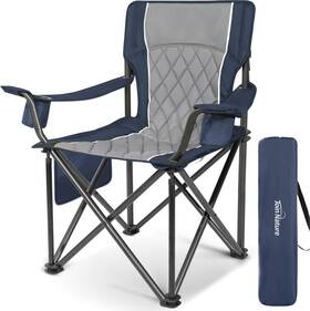 Ht22c051 Join Nature Outdoor Large Camping Chairs For Adults Heavy Duty Camp Chair Support Blue
