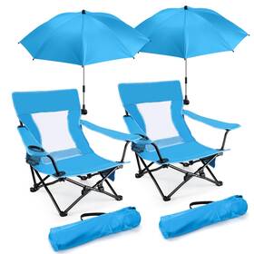 Jfbcwu4p Joyfair Beach Camping Chair 2 Pack 21 Inches X 16 27 Blue