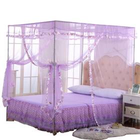 16881103 Jqwupup Twin Canopy Bed Curtains - 4 Corner For Beds Girls Adu