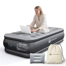 Juitoy 717179981480 Twin Air Mattress With Built In Pump 18 Inch Upgraded One-touch Inflatable Airbe
