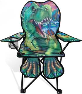 Kaboer 674983027622 Kids Outdoor Folding Lawn And 5d X 13w 29h Inch Green Dinosaur