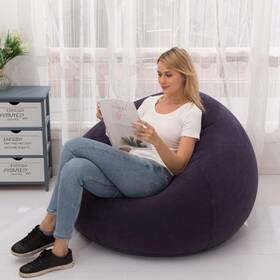 Kaermu 744759047236 Inflatable Deck Chair With Air Pump Lounger Sofa For Indoor Living Room Bedroom