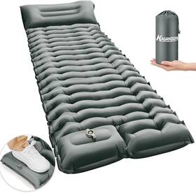 Yx05-023 Kaganoon Sleeping Pad For Camping Ultralight Inflatable Mat With Pillow Grey