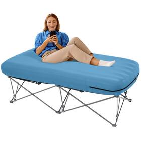 Kk-3974 Kampkeeper Camping Cot Folding Bed With Inflatable Air Mattress And Carry Bag Fo