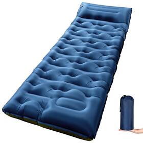 H20w110-lan Kasbah Camping Sleeping Pad Extra Wide 6 Inch Thick Inflatable Single Blue