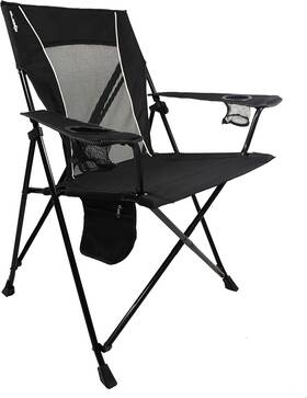 99121 Kijaro Foldable Camping Chair Vik Black Dual Lock Feature