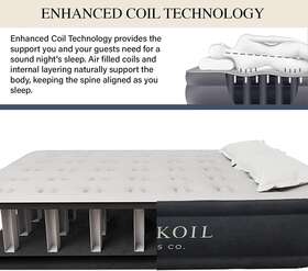 29312 King Koil Luxury Air Mattress With Built-in Pump For Home Camping And Guests - Queen Size I