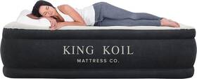 King Koil 800482660668 Pillowtop Plush Queen Air Mattress With Built-in High-speed Pump