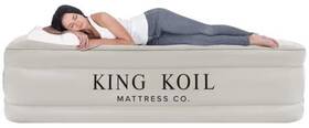 King Koil 817442020653 Luxury California Air Mattress With Built-in Pump For Home Camping And Gu