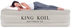 King Koil 817442020691 Luxury Pillow Top Plush Queen Air Mattress With High-speed Built-in Pump Blo