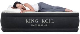King Koil 817442020912 Luxury Plush Pillow Top California Air Mattress With Built-in High-speed