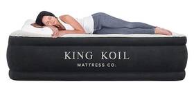 King Koil 817442020950 Luxury Air Bed Full Size Plush Mattress With Built-in Pump