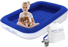 Kk13i6bu29516 King Koil Luxury Toddler Inflatable Child Airbed Travel Bed With Built-in Safety Bumpe