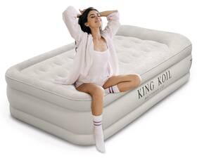 Kk16c1bg29335 King Koil Luxury Twin Air Mattress With Built-in High Speed Pump For Camping