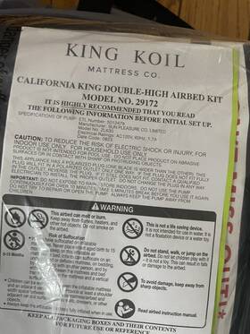 Kk16c4bg29337 King Koil Luxury California Air Mattress With Built-in Pump For Home Ca