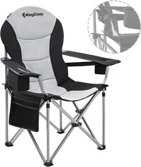 3888-1 Kingcamp Lumbar Support Camping Chairs With Oversized Black/mediumgrey