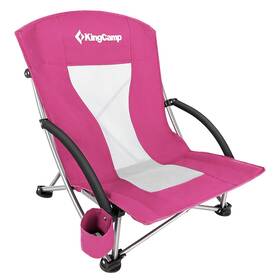 Kingcamp 6927194779212 Low Beach Chair Folding Portable 1 Pack Darkrose-low Back