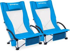 Back-2 Kingcamp Kc1912 Blue-usvc3 Folding Beach Chair 2 Pack High Back Blue-high