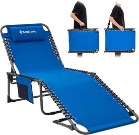 Kc2019 Kingcamp Blue-usky Lounge Chair Outdoor Folding Portable Tanning Chairs 1-pack Blue