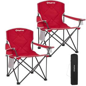 Kc2246 Kingcamp Oversized Camping Chairs For Adults With Carry 2pack Red