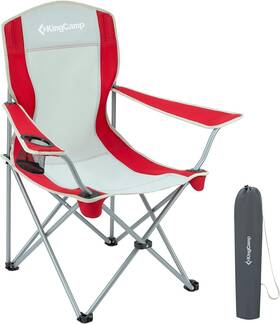 Grey-usvc2 Kingcamp Kc3818 Red/grey-usvc2 Camping Chair Folding Portable Lightweight Quad One Size Red/grey