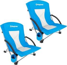 Kc3841-all Kingcamp Low Sling Beach Chair For Camping Concert Back Blue-2 Pack Kc3841-all Kingcamp Low Sling Beach Chair For Camping Concert Back Blue-2 Pack