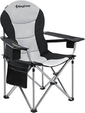 Kc3888 Kingcamp Oversized Camping Folding Chair With Lumbar 1 Pack Black/mediumgrey Kc3888 Kingcamp Oversized Camping Folding Chair With Lumbar 1 Pack Black/mediumgrey