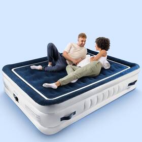 Kingjerry 198715981070 Air Mattress Queen With Built In Pump And 4 Portable Handles 18 Inch High Comfor