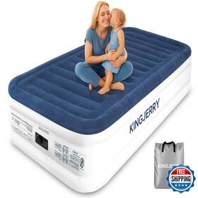 Kingjerry B0f13b8sp2 Twin Xl Air Mattress Built-in Pump 18 Raised Comfort Upgraded 80